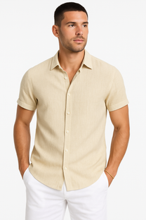 Linen-Blend Shirt
