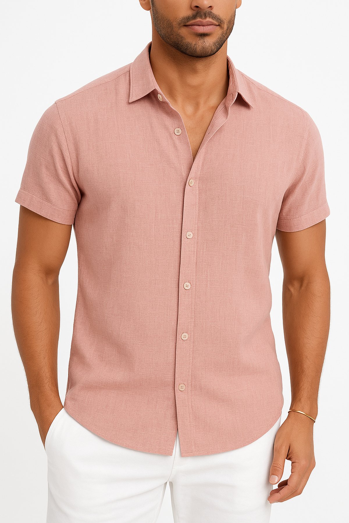 Linen-Blend Shirt