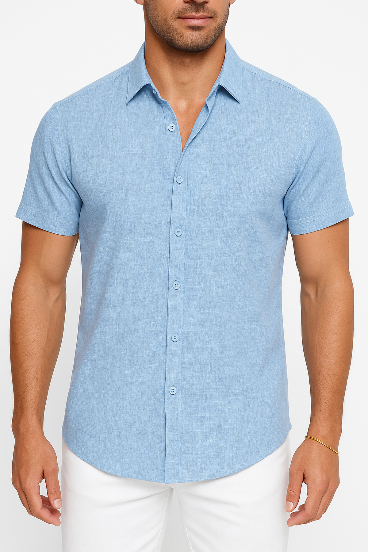 Linen-Blend Shirt