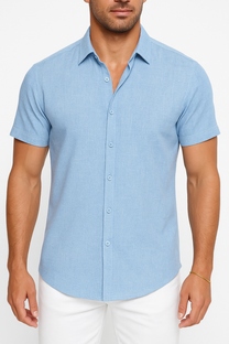 Linen-Blend Shirt