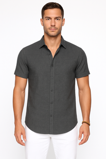 Linen-Blend Shirt