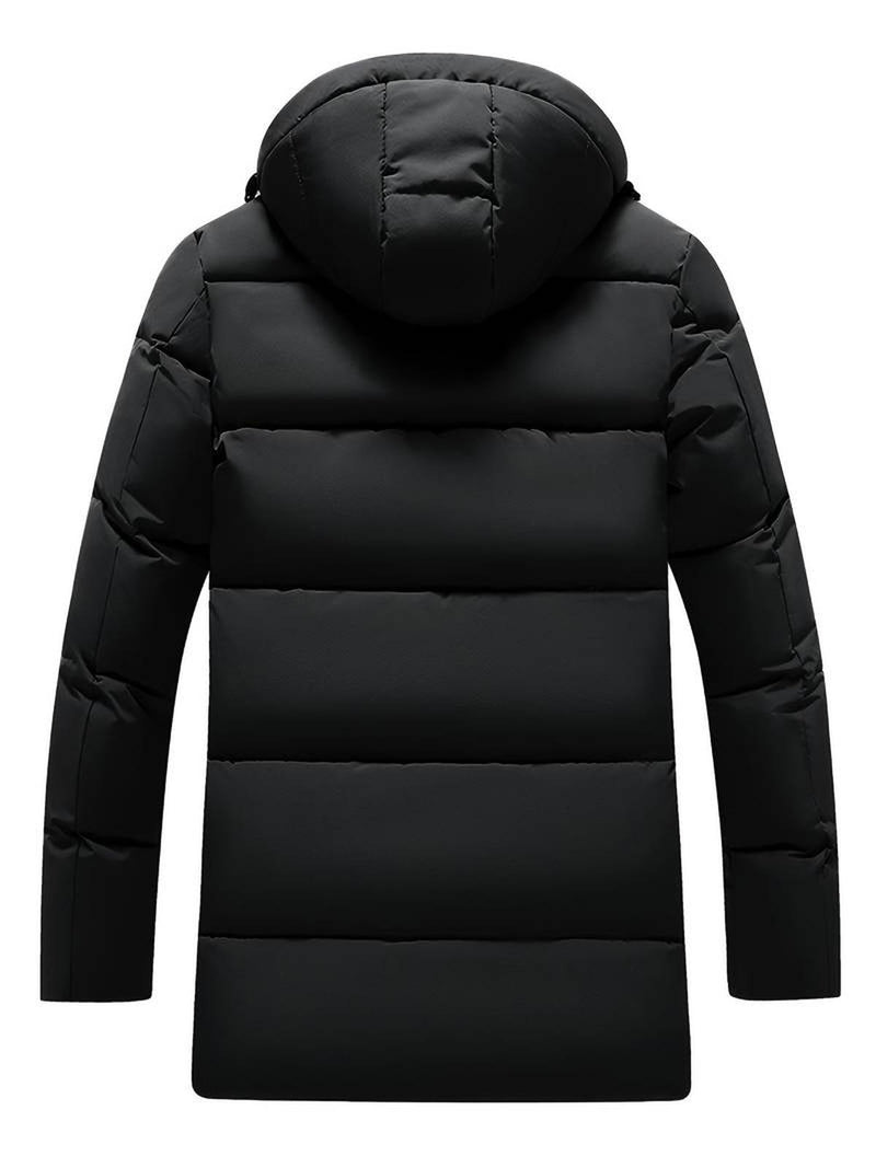 Long Hooded Quilted Winter Coat