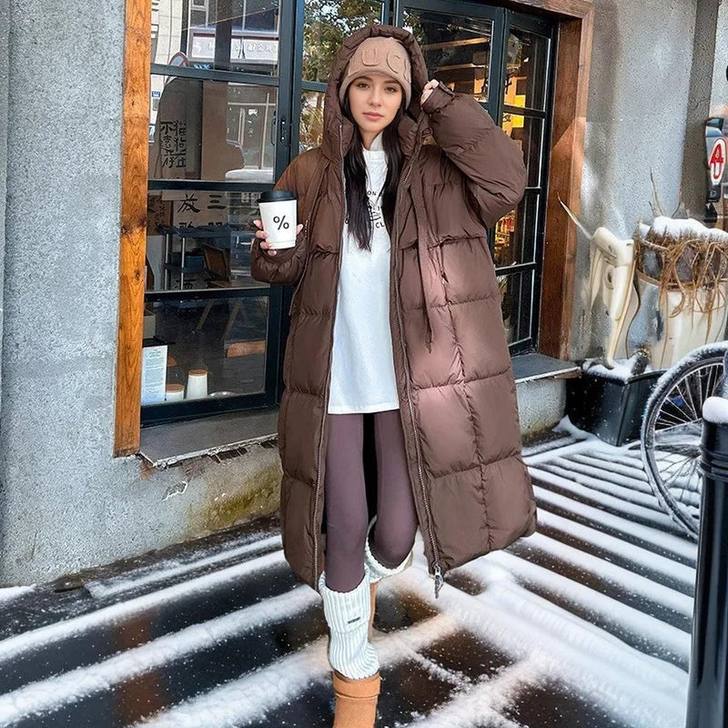 Long Hooded Winter Parka Jacket