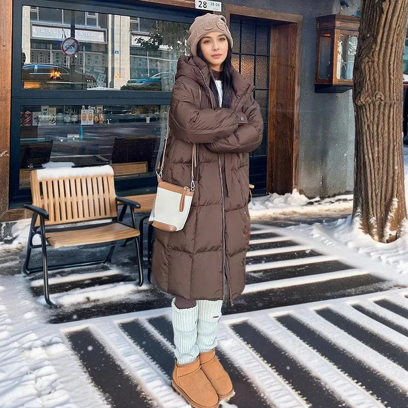 Long Hooded Winter Parka Jacket
