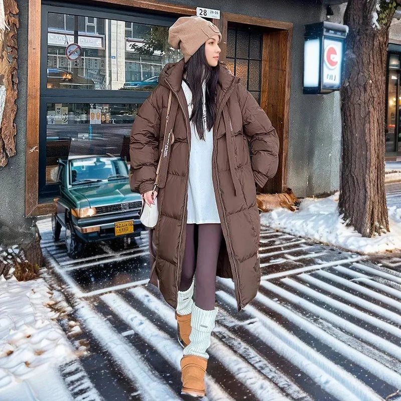 Long Hooded Winter Parka Jacket