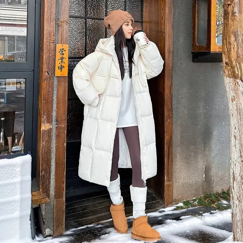 Long Hooded Winter Parka Jacket