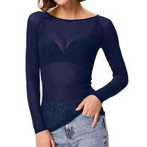 Long-Sleeve Mesh Top For Women