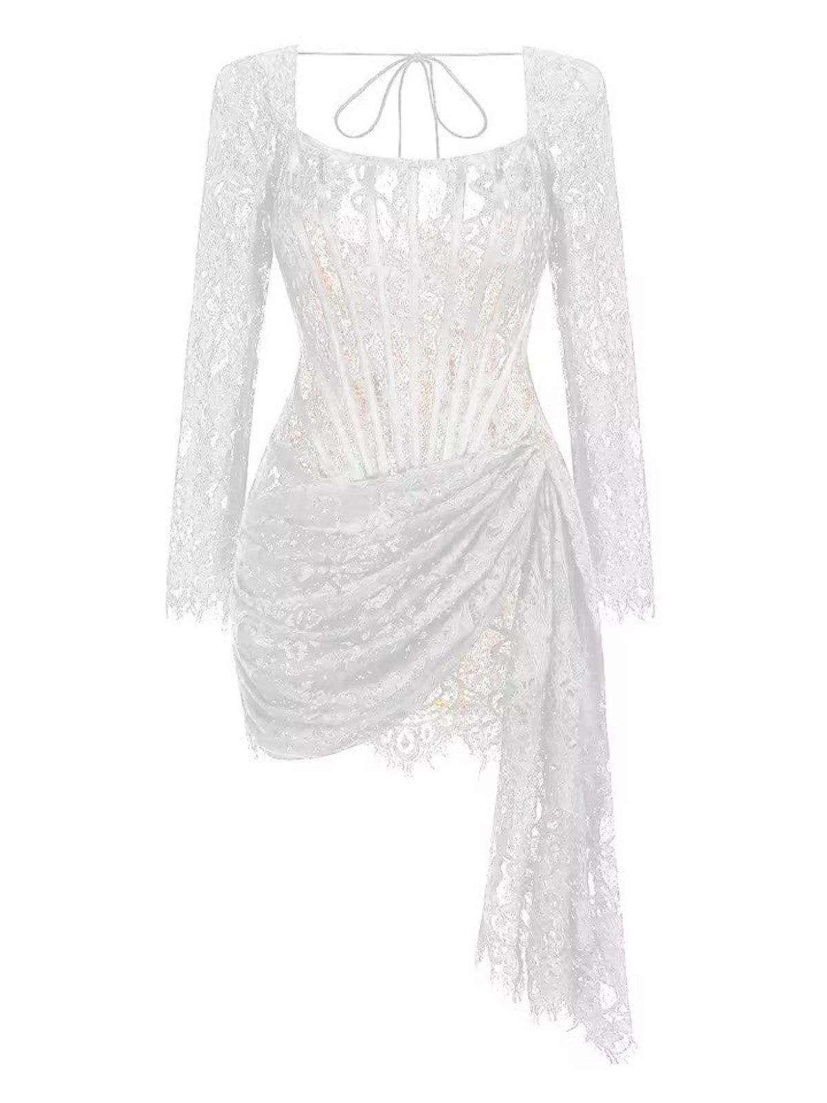 Long Sleeve Mini Corset-look Dress
