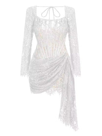 Long Sleeve Mini Corset-look Dress