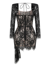 Long Sleeve Mini Corset-look Dress