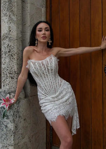 Long Sleeve Mini Corset-look Dress
