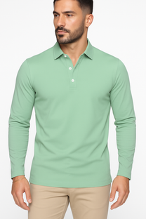 Long-Sleeve Polo – Elevated Simplicity for All Seasons