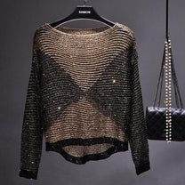 Long-Sleeve Sequin Top For Women - Perfect For Parties And Special Occasions