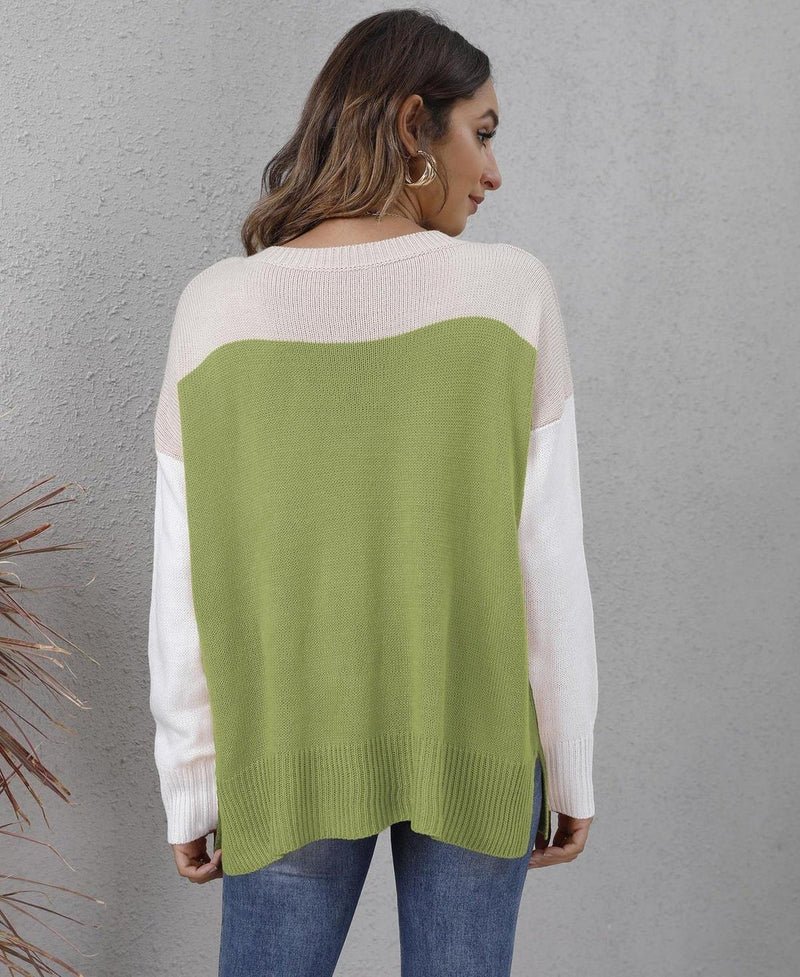 Long Sleeve V-Neck Sweater for Women