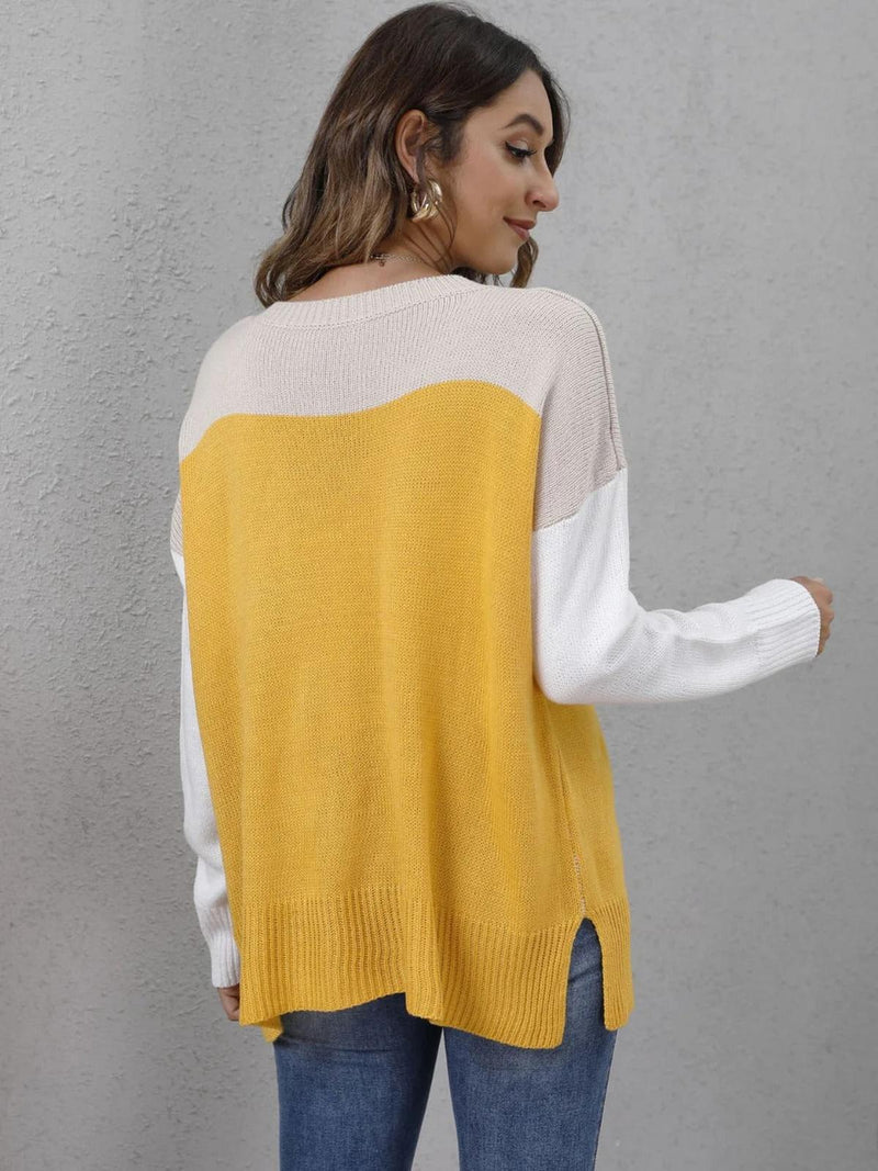Long Sleeve V-Neck Sweater for Women