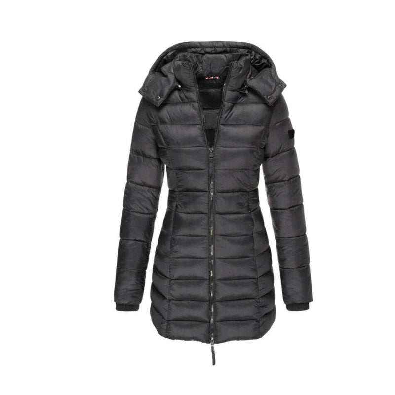 Long Warm Winter Coat With Faux Fur Collar