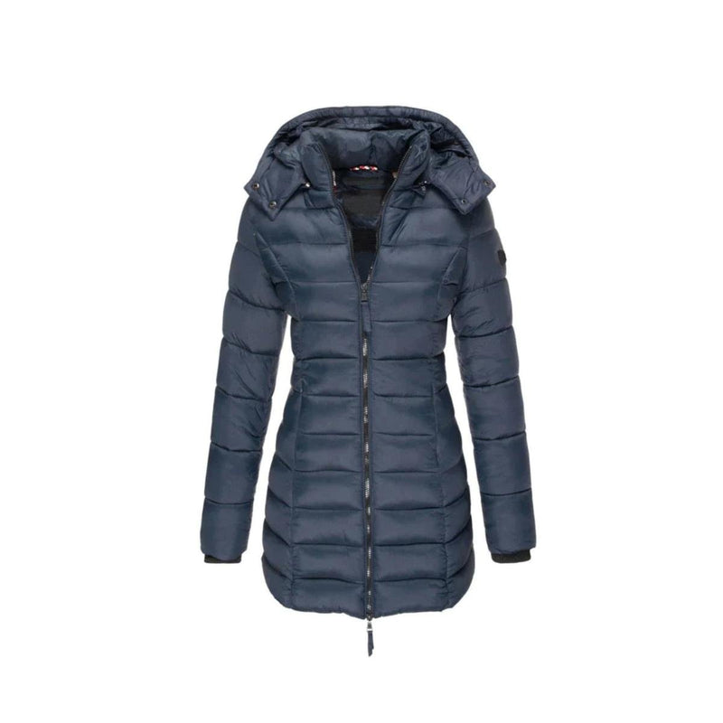 Long Warm Winter Coat With Faux Fur Collar