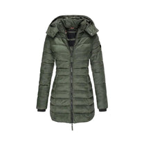 Long Warm Winter Coat With Faux Fur Collar
