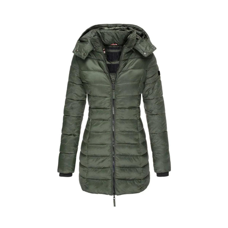 Long Warm Winter Coat With Faux Fur Collar