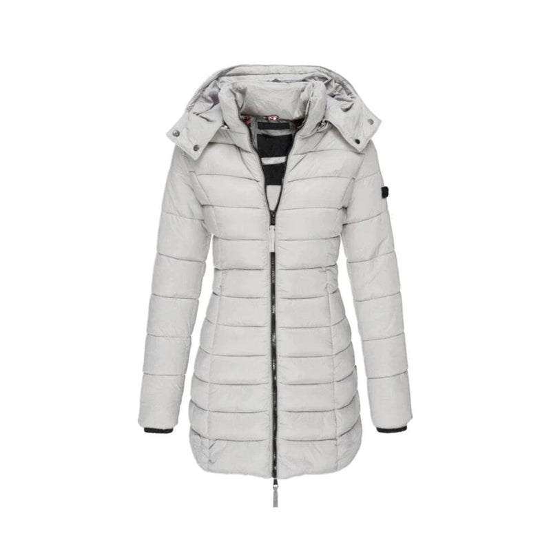 Long Warm Winter Coat With Faux Fur Collar