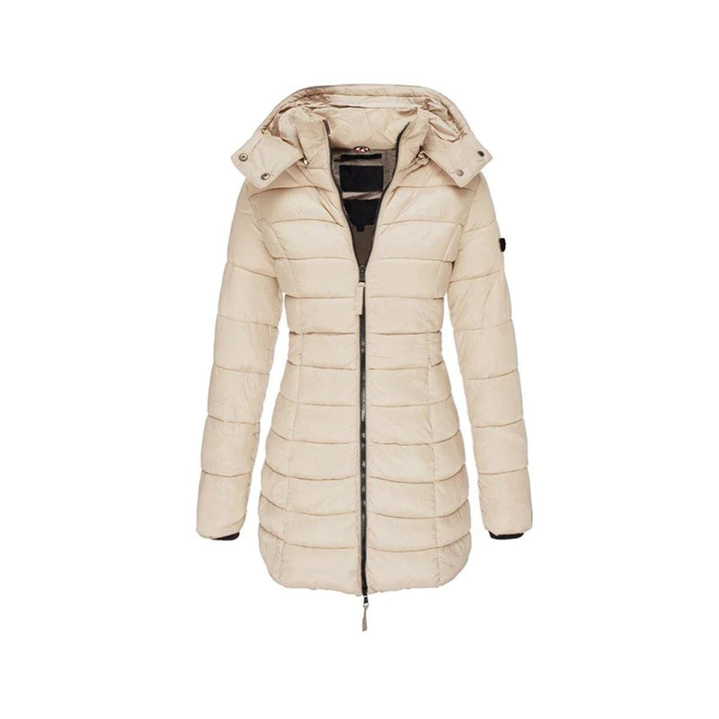 Long Warm Winter Coat With Faux Fur Collar