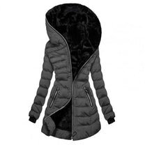 Long Winter Coat With Fleece Lining And Hood