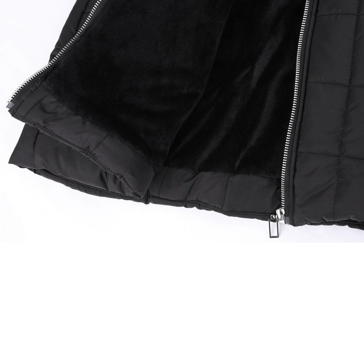 Long Winter Coat With Fleece Lining And Hood