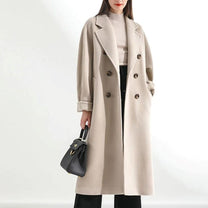 Long Women&#39;s Jacket With Elegant Design