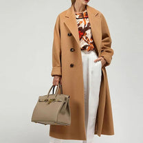 Long Women&#39;s Jacket With Elegant Design
