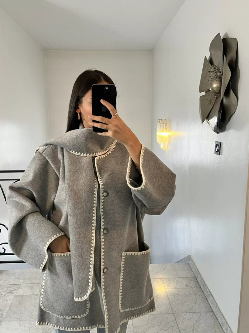 Long Wool Coat For Women - Elegant Autumn Outerwear