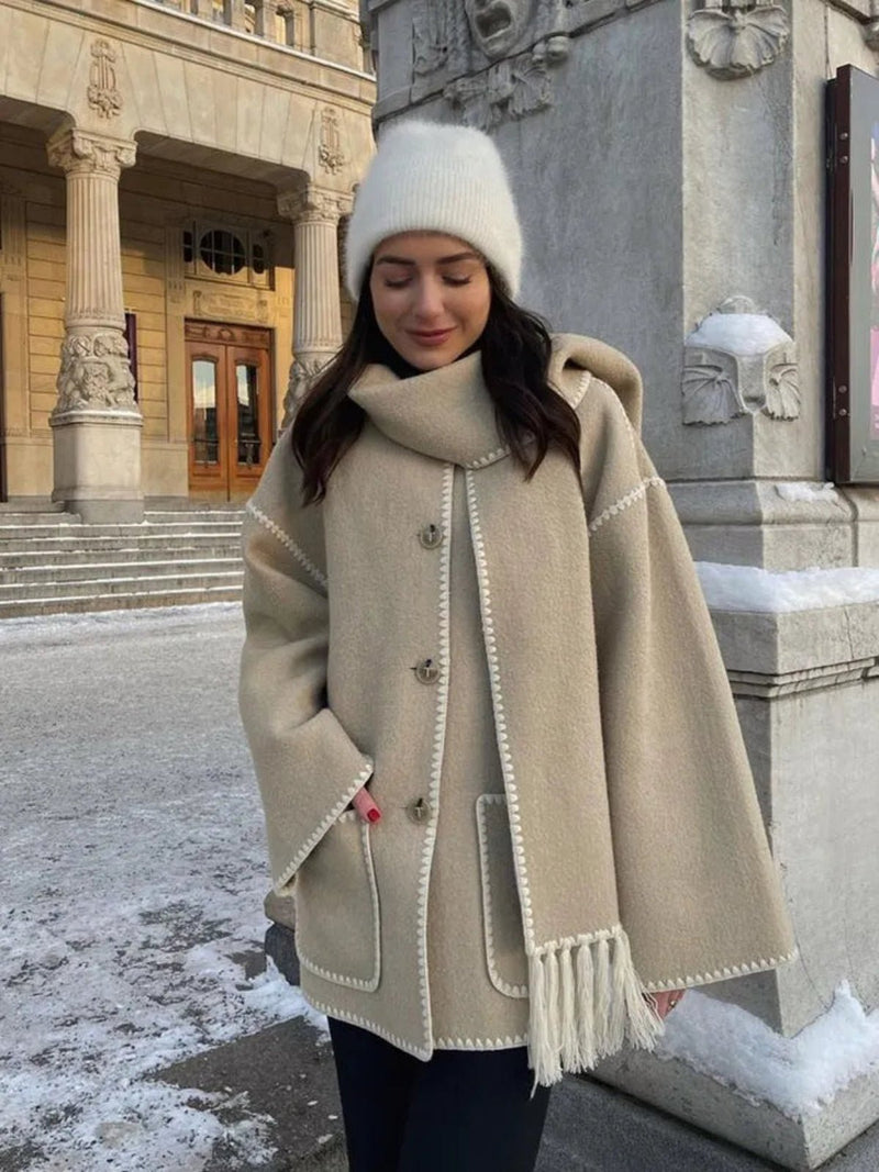 Long Wool Coat For Women - Elegant Autumn Outerwear