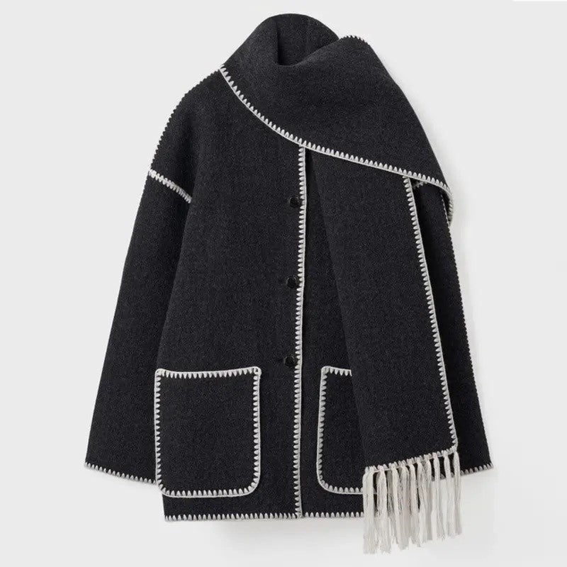 Long Wool Coat For Women - Elegant Autumn Outerwear