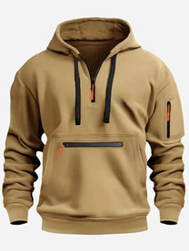 Loose Fit Half Zip Fleece Sweatshirt