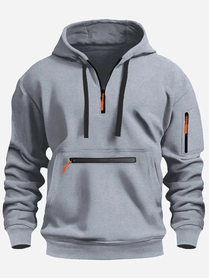 Loose Fit Half Zip Fleece Sweatshirt