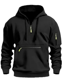Loose Fit Half Zip Fleece Sweatshirt