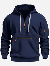 Loose Fit Half Zip Fleece Sweatshirt