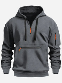 Loose Fit Half Zip Fleece Sweatshirt