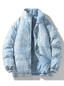 Loose Fit Insulated Puffer Jacket With Stand-Up Collar