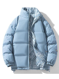 Loose Fit Insulated Puffer Jacket With Stand-Up Collar