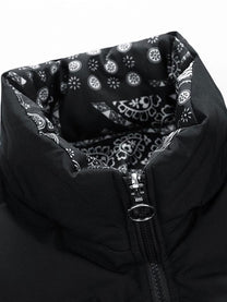 Loose Fit Insulated Puffer Jacket With Stand-Up Collar