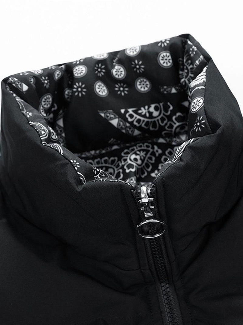Loose Fit Insulated Puffer Jacket With Stand-Up Collar