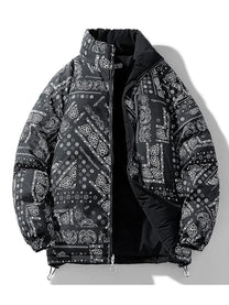 Loose Fit Insulated Puffer Jacket With Stand-Up Collar