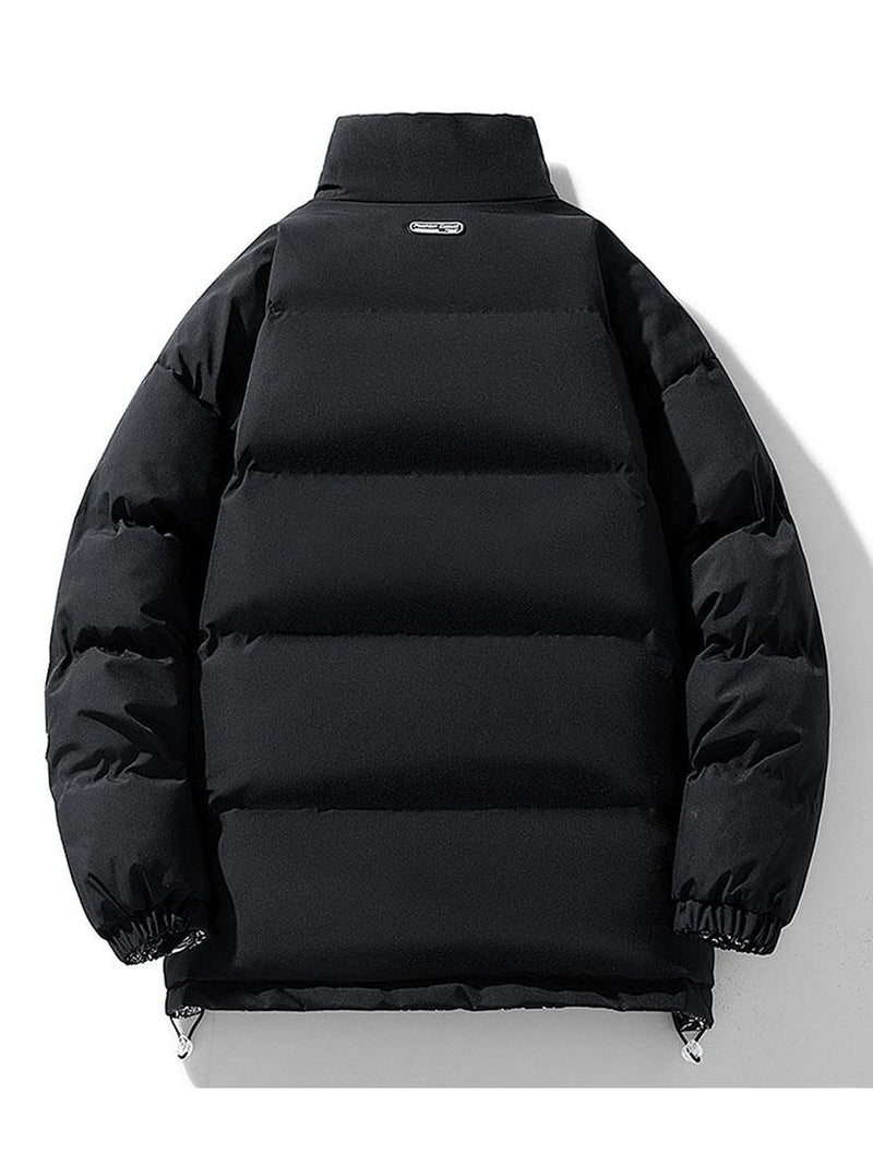 Loose Fit Insulated Puffer Jacket With Stand-Up Collar