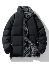 Loose Fit Insulated Puffer Jacket With Stand-Up Collar
