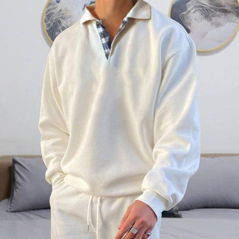 Loose Fit V-Neck Casual Sweatshirt