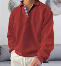 Loose Fit V-Neck Casual Sweatshirt