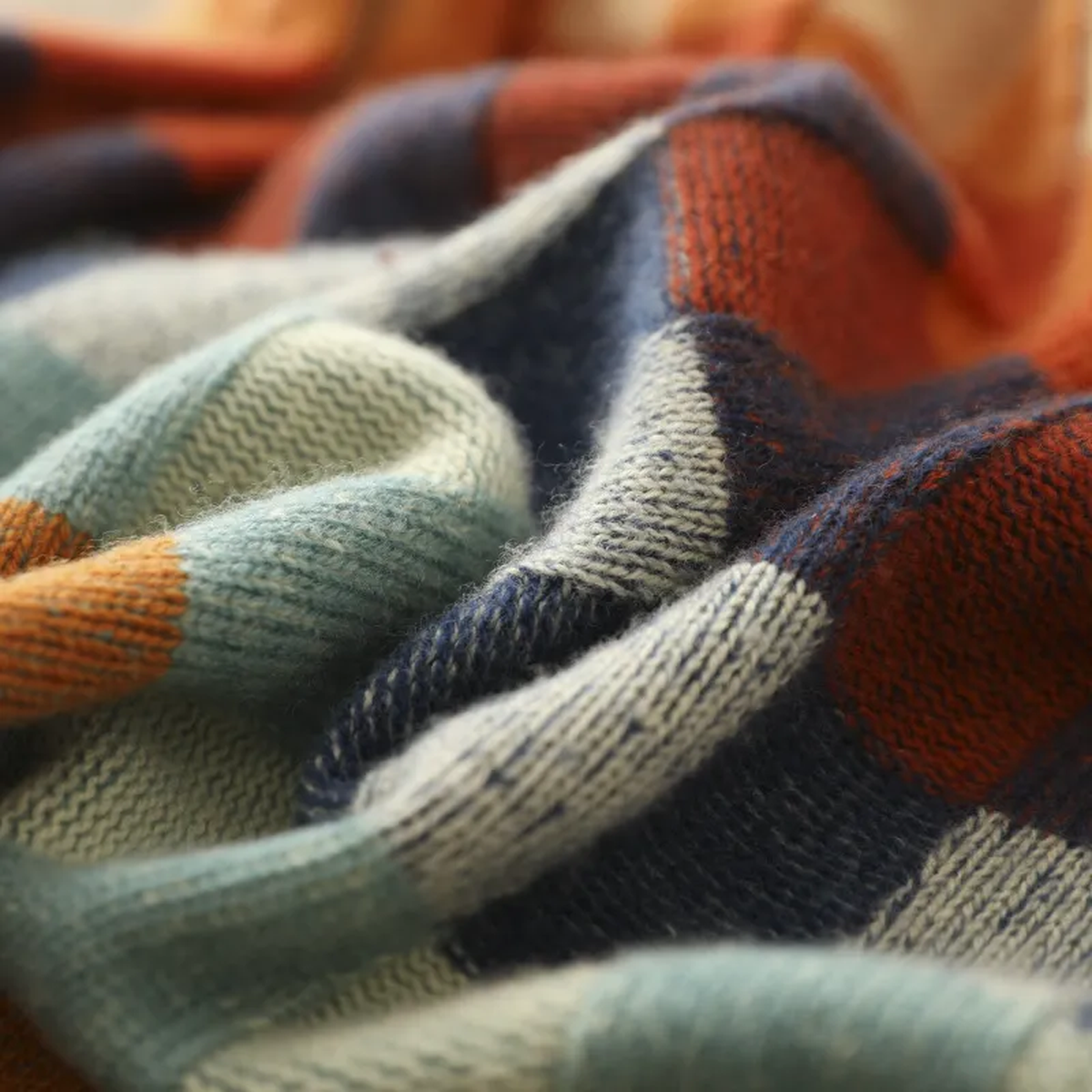 Luxurious Cashmere Turtleneck Sweater With Patchwork Design