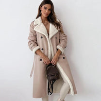 Luxurious Long Women&#39;s Winter Coat Made From Premium Lambswool