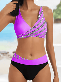 Luxurious Striped Summer Bikini Swimsuit For Women