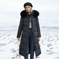 Luxurious Winter Coat With Faux Fur Collar